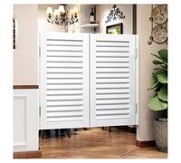 Puertas Batientes Puerta Vaiven De Madera Maciza Puertas De Media Cintura Separador De Habitaciones Para Cocina Cafetería Bar Restaurante(White,W126*H90cm)