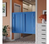 Puertas Batientes Puertas De Café, Puerta Batiente Interior De Madera Maciza, Puertas De Café De Salón, Puerta Batiente De Cierre Automático Puerta Batiente(Size:W120xH100cm(47.2x39.4in),Color:Azul)