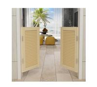 Puertas batientes, rotación de 180°,puerta batiente de madera maciza for cafetería con cierre automático,media puerta con persianas hechas a mano for cocina,bar,porche(D,W70xH100cm(27.55x39.37in))