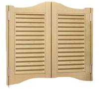 Puertas Batientes Sin Pintar For Cafeterías, Puertas con Lamas Salones, Separadores De Ambientes Cierre Automático Y Bisagras Metal(80x80cm(WxH))