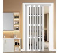 Puertas correderas de acordeón, puertas plegables interiores de aluminio con cerradura y llave y sello magnético para cocina, baño, pasillos
