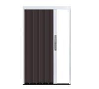 Puertas correderas plegables, diseño de acordeón de panel de aluminio para dormitorio, cocina, pasillo y cobertizo al aire libre, incluye sistema de riel y bloqueo