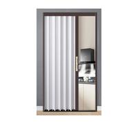 Puertas Corredizas Tipo Acordeón for Interiores Puertas Corredizas Tipo Acordeón for Granero Con Paneles De Aluminio, Montaje Interior/exterior for Reemplazo De Puerta Principal(50x80in(126x203cm))