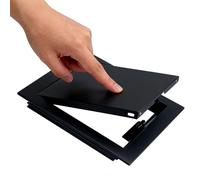 Puertas De Acceso A La Pared 15×15 20×20 30×30 40×40 Trampilla Pladur Cubierta Para Agujeros En El Techo Trampilla De Inspección De Fontanería Magnética Con Apertura A Presión(Black,55x55cm)