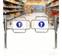 Puertas De Acceso Con Barricada De Acero Inoxidable,Puerta Batiente Automática Unidireccional,Puerta Manual Con Cierre Automático,Puertas Peatonal,Barrera De Entrada Y Salida(110x100cm)