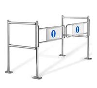 Puertas De Acceso Con Barricada De Acero Inoxidable,Puerta Batiente De Seguridad De Entrada,Puerta De Paso Peatonal Metálica Con Apertura De 90° Para Supermercados(180 x 100 cm/70.9" x 39.4")