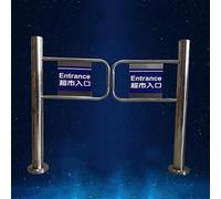 Puertas De Acceso Con Barricada De Acero Inoxidable, Puerta Batiente Unidireccional, Puertas Seguridad De Rebote Automático, Para Bibliotecas, Tiendas Y Pasillos(1.9x1m/6.23x3.28ft)