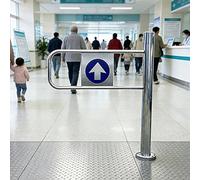 Puertas De Acceso Con Barricada De Acero Inoxidable, Puerta Batiente Unidireccional, Puertas Seguridad De Rebote Automático, Para Bibliotecas, Tiendas Y Pasillos(Right,70x100cm/27.5x39.4in)