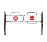 Puertas De Acceso Con Barricada De Acero Inoxidable,Puerta De Entrada Metálica Resistente,Puerta Manual Con Rebote Automático,Barrera De Seguridad Universal De Almacén/Comercio(110x100cm)