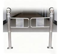 Puertas De Acceso Con Barricada De Acero Inoxidable,Puerta De Seguridad Comercial De Cierre Automático Para Tiendas,Metal Puertas De Acceso Con Resorte,Puerta Batiente De Seguridad(120x100cm)