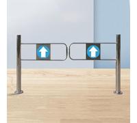 Puertas De Acceso Con Barricada De Acero Inoxidable, Puerta Peatonal De Unidireccional, Barrera Metálica De Rebote Automático, Para Bibliotecas, Tiendas(1.3x1m/4.26x3.28ft)