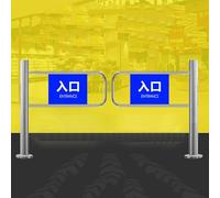 Puertas De Acceso Con Barricada De Acero Inoxidable, Puerta Unidireccional De Cierre Automático, Barrera De Seguridad De Entrada, Para Pasillos De Fábrica Y Bibliotecas(1.5x1m/4.92x3.28ft)