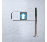 Puertas De Acceso Con Barricada De Acero Inoxidable, Puerta Unidireccional De Cierre Automático, Puerta Batiente Rebote Automática, Para Escuelas, Tiendas, Hospitales(Right,60x100cm/23.6x39.4in)