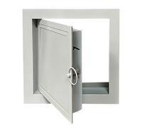 Puertas de acceso empotradas de aluminio puerta de inspección pintable trampilla tipo loft con panel metálico para paredes y techos, cubierta de caja de fusibles, resistente al fuego(30x28in/76x71cm)