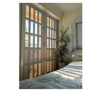 Puertas de acordeón blancas extra anchas, puerta plegable de PVC con vidrio acrílico, partición deslizante que ahorra espacio para sala de estar, despensa y baño (74 x 195 cm)