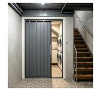 Puertas de acordeón Puerta Acordeón Corredera con Cerradura para Lavandería en Sótano, Puerta Plegable de Aleación de Aluminio que Ahorra Espacio para Terrazas, Patios(66x90" (167.6x228.6cm))