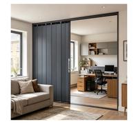 Puertas de acordeón Puertas Plegables para Separación de Interiores, Puerta Acordeón Corredera que Ahorra Espacio con Cerradura, Puerta de Privacidad(140x190cm (55.1x74.8in))