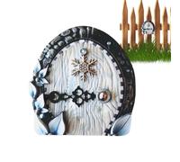 Puertas de Hadas para árboles al Aire Libre - Jardín de Puerta de Entrada de Madera caprichosa | Puertas Decorativas de la Puerta del Bosque Encantado, Arte de césped, Acentos mágicos y decoración