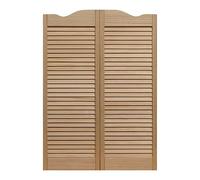 Puertas de Interior Batientes con Persianas, Puerta Vaivén Abatible Bidireccional de Madera,
