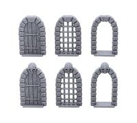 Puertas de mazmorra retro, paisaje RPG de mesa impreso en 3D y terreno de juego de guerra para miniaturas de 28 mm