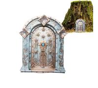 Puertas de para árboles al aire libre, miniatura, puerta en miniatura para jardín de , puerta en miniatura de madera, accesorios de jardín de , decoración de puerta de elfo, de