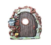Puertas de para Árboles al Aire Libre,Puerta de Jardín de - Puerta de casa de muñecas 2D de jardín de ,Mini decoraciones de tocón de árbol, escultura de jardín, accesorios de de para patio tras