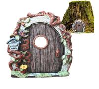 Puertas de para Árboles al Aire Libre,Puerta de Jardín de | Puerta de casa de muñecas 2D de jardín de | Decoraciones de tocón de árbol, decoración de puerta de mini elfo, decoraciones de árbol de al a