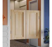 Puertas de salón de café con cierre automático, media puerta oscilante de madera de 52 pulgadas para bar, cocina, baño, partición de 24 a 59 pulgadas de ancho, diseño duradero de doble columpio