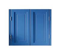 Puertas de salón oscilantes de madera maciza, puerta de cafetería de media puerta con bisagras de metal, columpio bidireccional resistente para partición de cocina, entrada de bar, azul (24 pulgadas