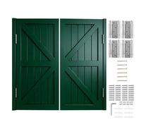 Puertas de Trastero y Cafetería, Puerta de Madera de Pino, Puertas Batientes de Media Cintura Abatible Bidireccional con Bisagras(Dark Green,81x90 cm (WxH))