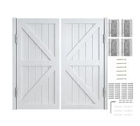 Puertas de Trastero y Cafetería, Puerta de Madera de Pino, Puertas Batientes de Media Cintura Abatible Bidireccional con Bisagras(White,71x100 cm (WxH))