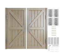 Puertas de Trastero y Cafetería, Puerta de Madera de Pino, Puertas Batientes de Media Cintura Abatible Bidireccional con Bisagras(Natural,112x90 cm (WxH))