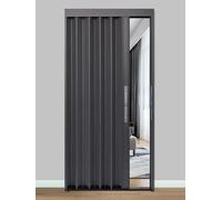 Puertas interiores de acordeón múltiples, puerta corredera plegable para divisor de habitación y ducha de baño, marco de aluminio gris, tamaños de 24 a 60 pulgadas, solución que ahorra espacio