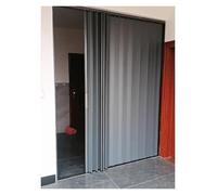 Puertas interiores invisibles plegables extra altas, puerta de acordeón retráctil con cerradura y llave para despensa, dormitorio, puerta de cocina