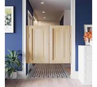 Puertas interiores oscilantes para salón con bisagras de metal, doble puerta de cierre automático para cocina, baño, pasillo, bar, escaleras