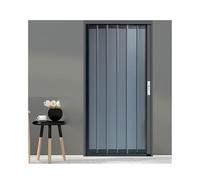 Puertas Interiores Plegables De Aluminio Puerta Tipo Acordeón Plegable Sin Taladro Con Rodillo Y Manija Mejorados Y Herrajes Completos, Para Puertas De Armarios Y Baños(80x80in (203x203cm))