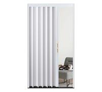 Puertas Interiores Plegables Puertas Interiores Tipo Acordeón Con Rodillo Y Manija Mejorados Y Herrajes Completos, for Puertas De Armarios Y Baños(58x80in (147.5x203cm))