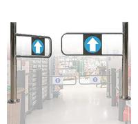 Puertas Metálicas Unidireccionales De Importación/Exportación Para Supermercados, Puerta Batiente Automática Con Resorte, Puertas De Acceso De Acero Inoxidable Para Tiendas/Bibliotecas 200x97cm