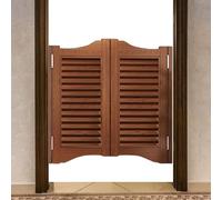 Puertas oscilantes, color marrón, retro, puertas de café hechas a mano, doble puerta oscilante, barra de salón personalizada, media puerta abierta de dos vías para mostrador de pasillo