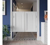 Puertas oscilantes con persiana para interiores, puerta doble de cierre automático para puerta de mascotas, mostrador de tienda, partición de entrada
