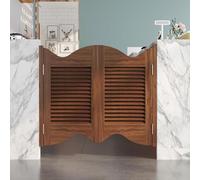 Puertas oscilantes de madera maciza con bisagras, partición de privacidad abierta de dos vías para cocina, tienda, pub