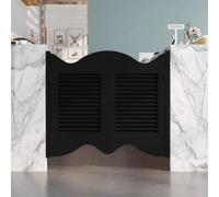 Puertas oscilantes de madera maciza con bisagras, partición de privacidad abierta de dos vías para cocina, tienda, entrada de pub