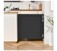 Puertas oscilantes de Madera Maciza para Puertas batientes de café de Dos vías, Puerta de partición de Cocina, para Bar, Pasillo, Entrada,Negro,70x90cm(27.5X35.4)