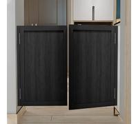 Puertas oscilantes de madera para café, medias puertas rústicas para cocina y entrada de tienda, 30/32/36/38 pulgadas de ancho, doble bisagra, acabado negro, 150 x 100 cm, diseño duradero y elegante