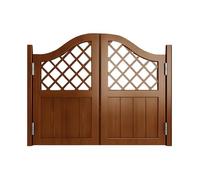 Puertas oscilantes de madera para cafetería, puerta de salón de media puerta con tija de puerta, diseño de doble columpio de cierre automático para cocina interior, despensa y cafetería, color marrón