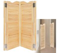 Puertas oscilantes interiores, puerta de madera resistente con bisagras y kit de herramientas, diseño superior arqueado para salón, pasillo, cocina, bar