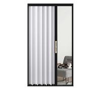 Puertas plegables de acordeón para pasillo, incluye accesorios de montaje y asa, filtrado de luz de privacidad para oficina, patio o patio trasero, fácil montaje necesario