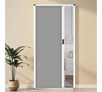 Puertas Plegables Interiores,Puertas de acordeón,Puerta Plegable de Acordeón Gris Sin Perforar con Marco de Metal y Panel no Tejido,con Manija,Lavadero/Ducha/Guardarropa/Lavaderos Gris