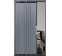 Puertas plegables interiores retráctiles con cerradura, puerta corredera de aluminio sin taladrar para baños, puertas de acordeón personalizables para sala de estar, dormitorio, baño