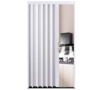Puertas plegables interiores retráctiles con cerradura, puerta corredera de aluminio sin taladrar para baños, puertas de acordeón personalizables para sala de estar, dormitorio, baño